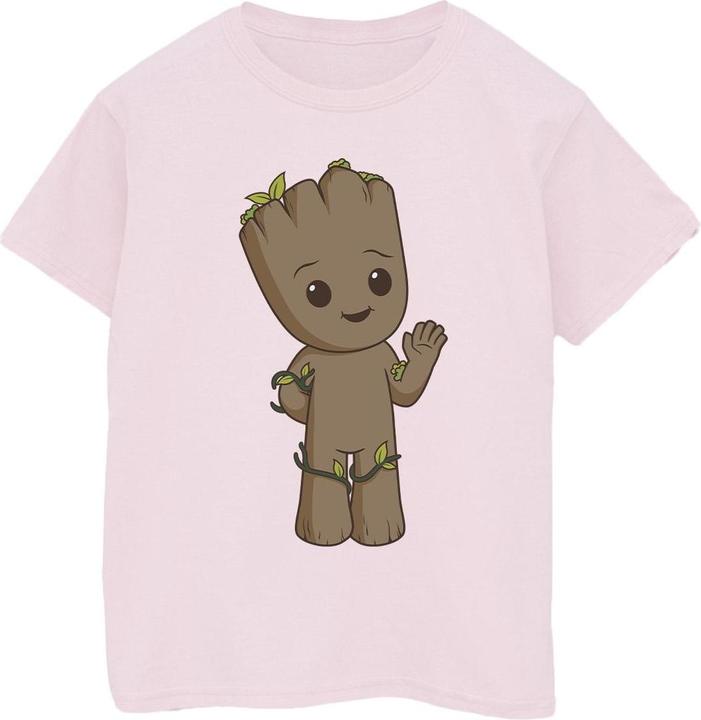 Actual product image Womens/Ladies I Am Groot Cute Groot Cotton Boyfriend T-Shirt (L)
