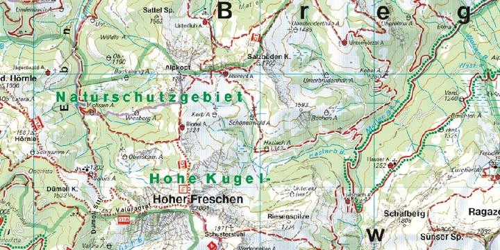 Produktbild Grosses Walsertal - Feldkirch - Bludenz - Laterns - Liechtenstein 50000
