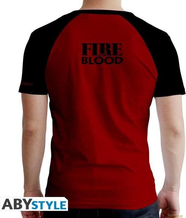 Actual product image ABYstyle GAME OF THRONES - Tshirt Targaryen man SS red black - premium (M)