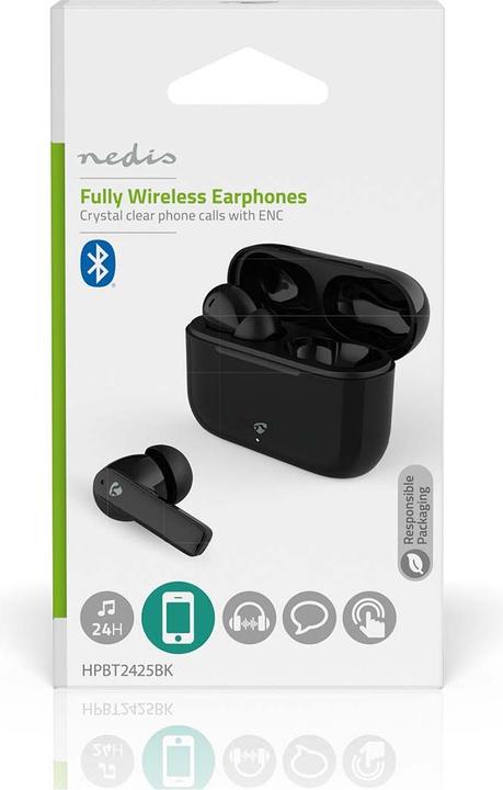 Immagine prodotto Nedis Cuffie completamente wireless | ENC (Environmental Noise Cancelling) | Bluetooth® | battuta massima (ANC, 24 h, Senza fili)