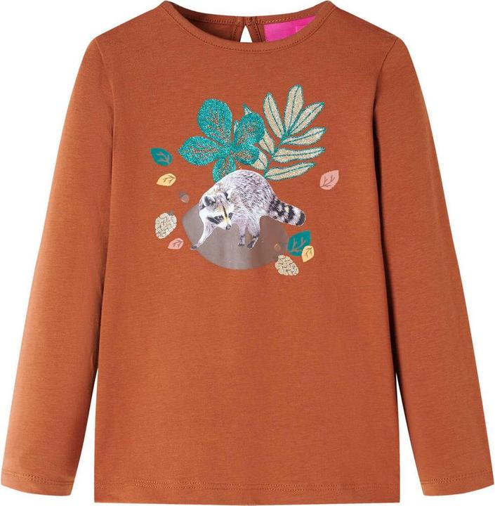 Produktbild VidaXL Kinder-Langarmshirt Cognac 128,Material: 95 % Baumwolle. 5 (128)