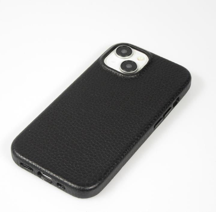 Image du produit PhoneLook Coque Cuir de veau luxe grainé intégral avec boutons métalliques et MagSafe (Apple iPhone 14)