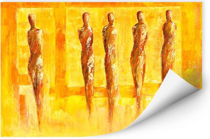 Produktbild Trenddeko Fünf Figuren in Gelb (120 x 80 cm)