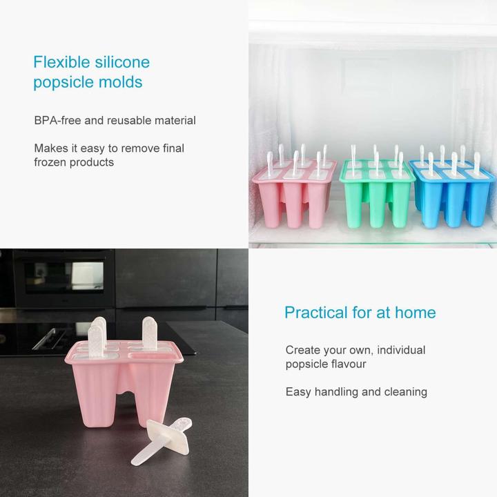 Immagine prodotto Intirilife Stampo per ghiaccio in silicone con 6 cavità