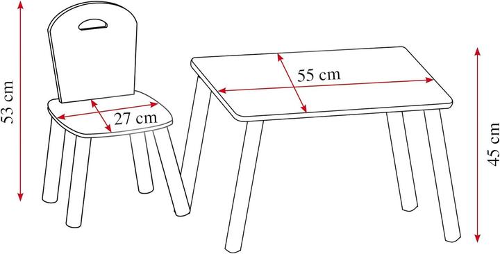 Actual product image Kesper Children's table with 2 chairs (Child seating group)