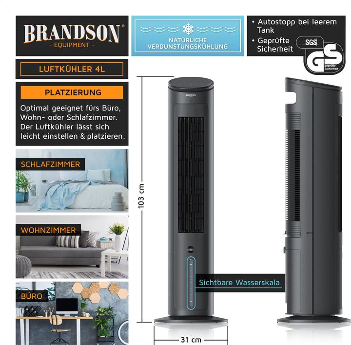 Image du produit Brandson Appareil mobile de refroidissement de l'air