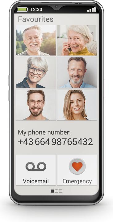 Produktbild Emporia SMART.6, Senioren-Smartphone (128 GB, Schwarz, 6.58", Single SIM, 50 Mpx, 5G)