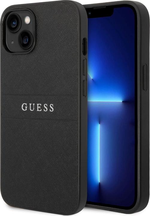 Productafbeelding Guess PU Leather Saffiano Case voor Apple iPhone 14 Plus - zwart (Apple iPhone 14 Plus, Apple iPhone 15 Plus)