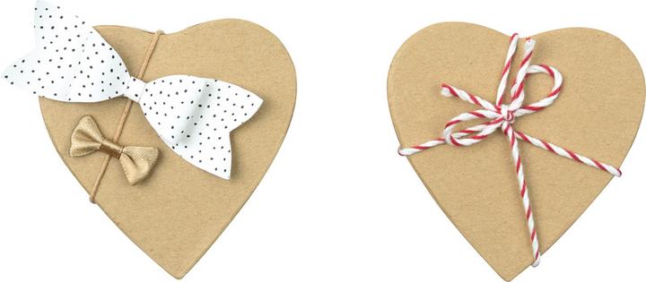 Immagine prodotto Folia Set di scatole di cartone Mini HEART, naturale (Scatola da regalo, 10 x)