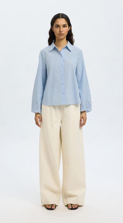 Produktbild Selected Femme Broderie Anglaise Langarmhemd (42)