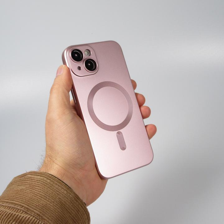 Produktbild PhoneLook Hülle Gummi weich mit Kameraschutzglas MagSafe (Apple iPhone 15 Plus)