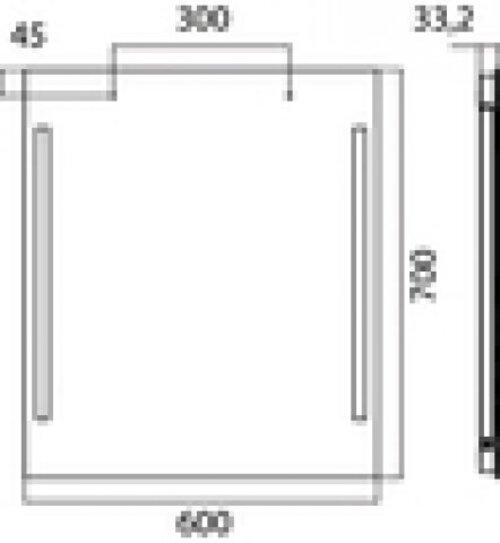 Produktbild Emco Lichtspiegel premium, LED-Lichtspiegel premium 600 x 700 mm