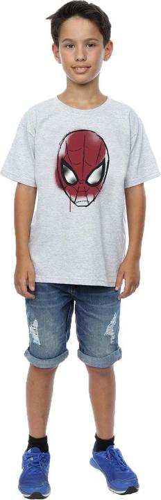 Actual product image Boys Spider-Man Face Sketch T-Shirt (128)