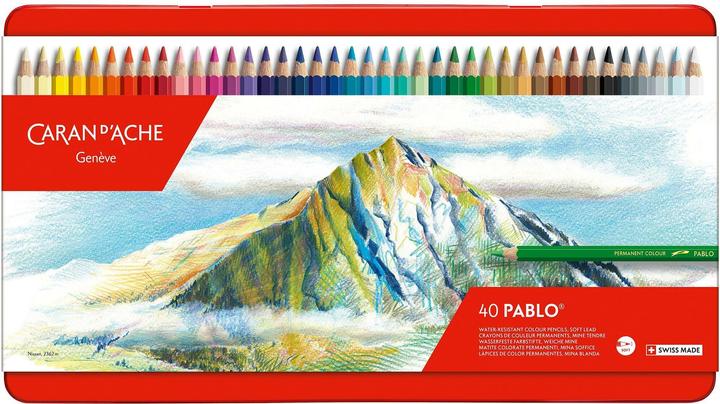 Caran d'Ache Pablo Metallschachtel (Mehrfarbig, 40 x)