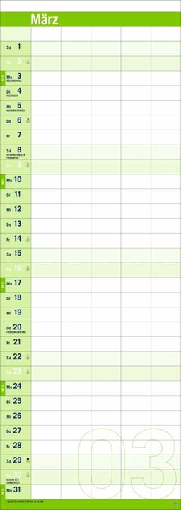 Produktbild Heye Allround-Familienplaner Vertical Kalender 2025 (24,5 x 69 cm, Deutsch)