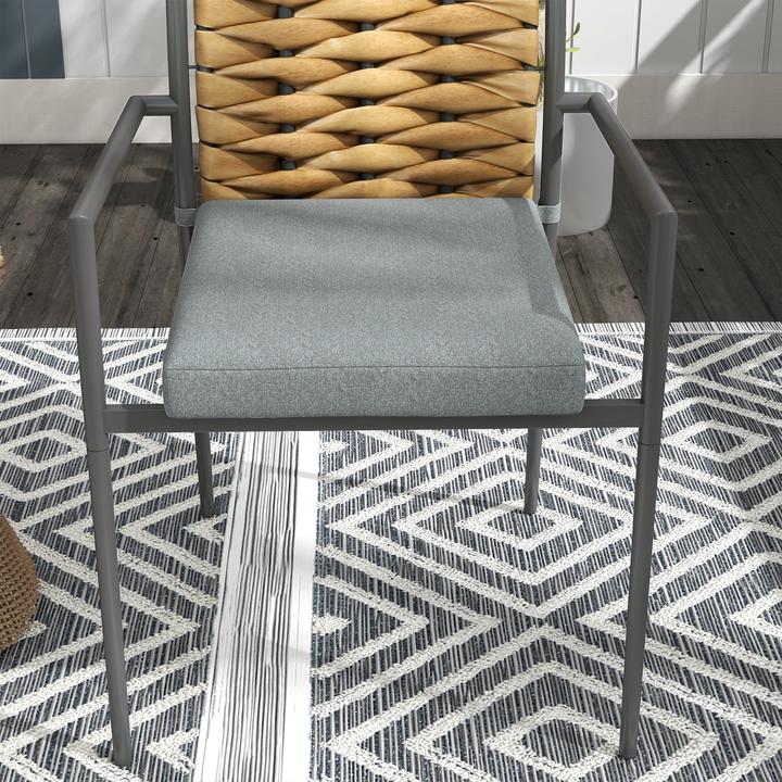 Actual product image Outsunny Stackable garden chairs with cushions