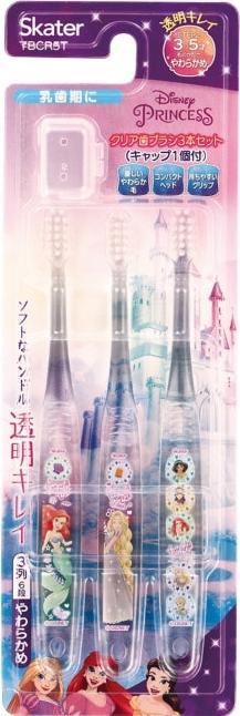 Actual product image Disney Princess Clear toothbrush set of 3 (Soft, 3 x)