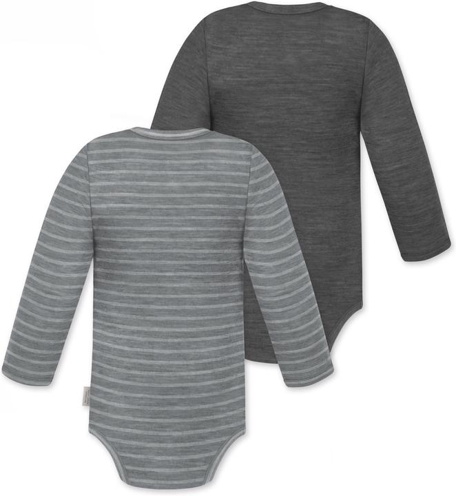 Actual product image Normani 2-pack baby merino long-sleeved body "Tuai" - 9401 (80)