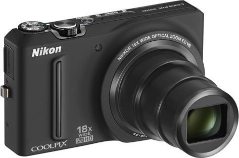 Produktbild Nikon Coolpix S9100, 12MP, 18x Zoom, FullHD-Movies, Schwarz