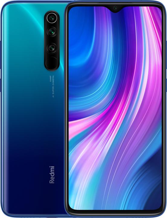 Actual product image Xiaomi Redmi Note 8 Pro (64 GB, Ocean Blue, 6.53", Hybrid Dual SIM, 64 Mpx, 4G)