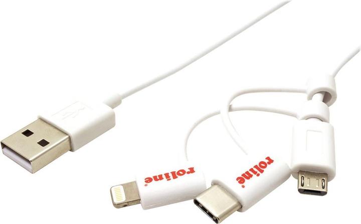 Productafbeelding Roline USB 2.0 Sync & Charge Kabel Type A - Type C (1 m, USB 2.0)
