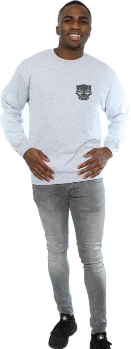 Produktbild Black Panther Schwarz auf Schwarz Brust drucken Baumwolle Sweatshirt (S)