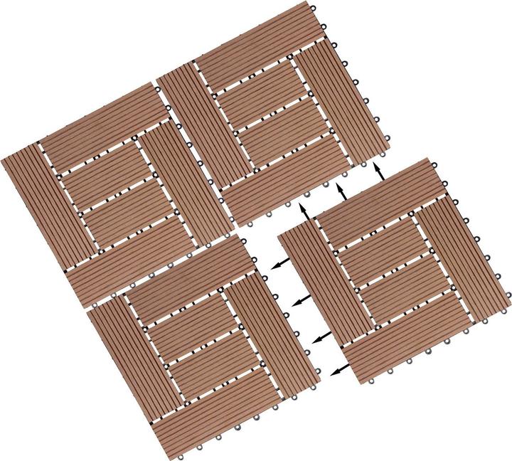 Produktbild Casaria WPC Fliesen (11 x, 30 x 30 x 2 cm)