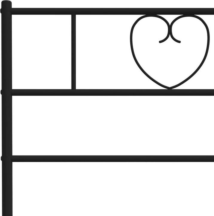 Immagine prodotto VidaXL Struttura letto con testiera Letto in metallo Letto matrimoniale Nero 140x200cm (140 x 200 cm)