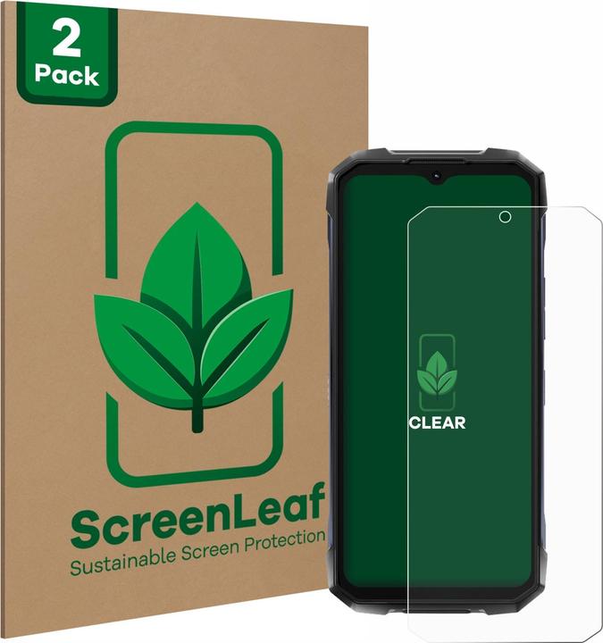 Actual product image ScreenLeaf Protective film sustainable screen protector screen protector film clear transparent (2 Piece, Hotwav Cyber 7)