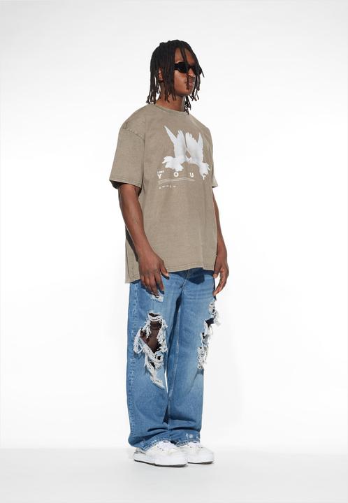 Image du produit Lost Youth LY ACID WASHED TEE DOVE - 105673 (M, L)