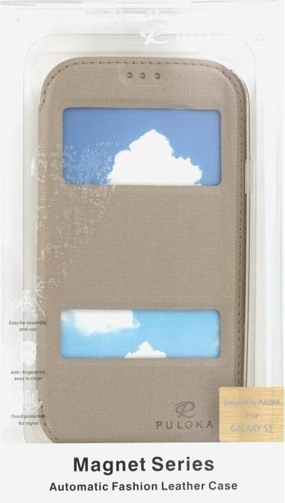 Actual product image Puloka Flip Case for Samsung Galaxy S3 gold (Samsung Galaxy S III I9300)