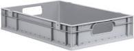 Actual product image Allit Storage box ProfiPlus EuroEco O632, grey Euro box made of PP, open handles, resistant to (76.80 l)