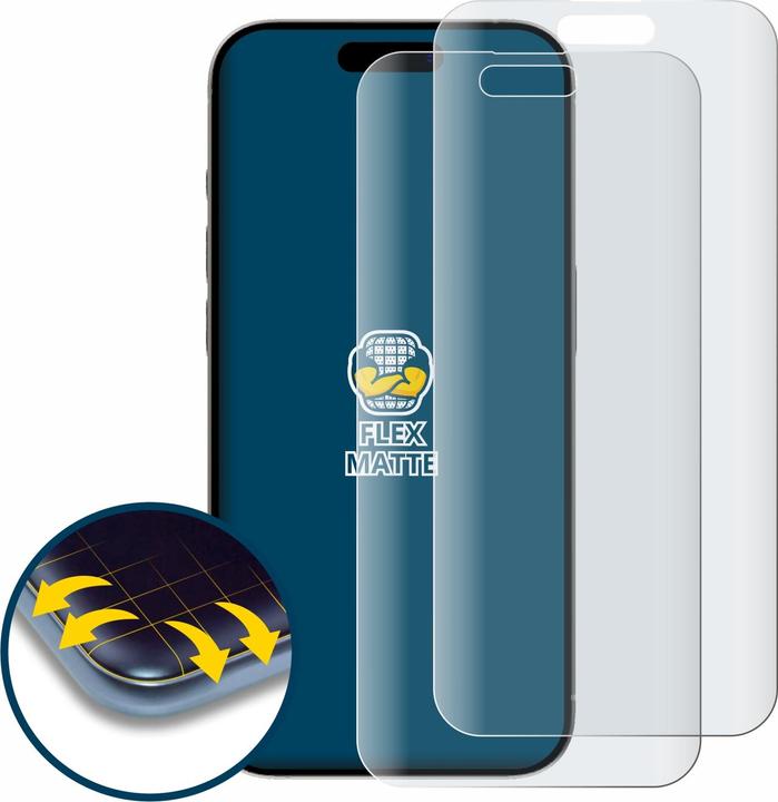 Produktbild BROTECT Full-Cover Displayschutz Matt (2 Stück, Apple iPhone 15 Pro Max)