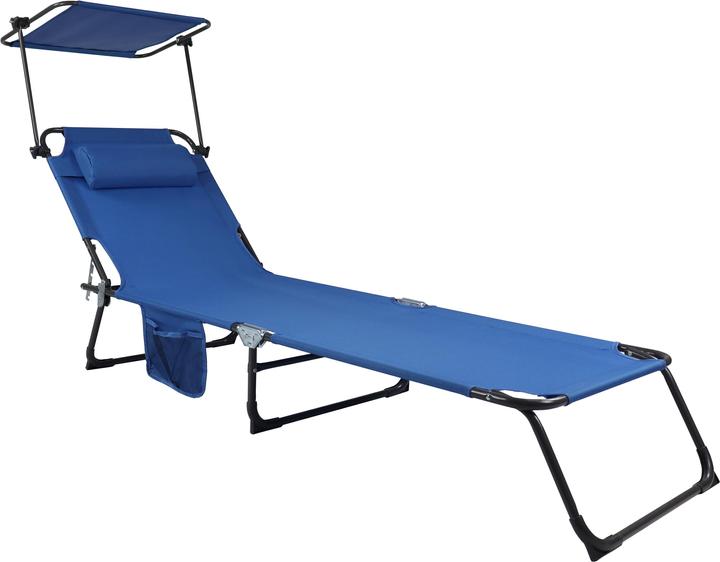Actual product image VCM Sun lounger Deckchair Garden lounger Roof (186 cm)