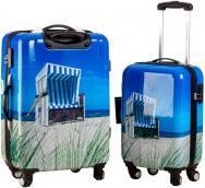 IKO Koffer-2er-Set "Strandkorb" 64x44x27cm und 54x35x2