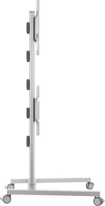 Immagine prodotto Multibrackets Supporto TV verticale doppio, - 55", metallo, argento (55", 60 kg)