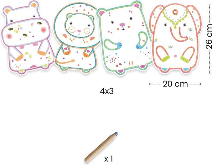 Actual product image Djeco Colouring pictures - Wild animals