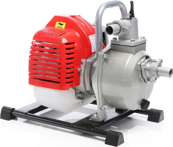 XPOtool Benzin Wasserpumpe 1,25kW 25,4mm 8.000l/h 30m Gartenpumpe 2-Takt-Motor (Gartenpumpe)