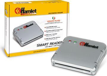 Produktbild Hamlet Smartcard- und Simkartenleser zum Anschluss an den PC (USB 2.0)