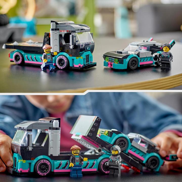 Produktbild LEGO Autotransporter mit Rennwagen (60406, LEGO City)