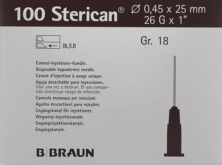 Immagine prodotto B.Braun Ago 26G 0,45 x 25 mm marrone Luer, 100 pezzi