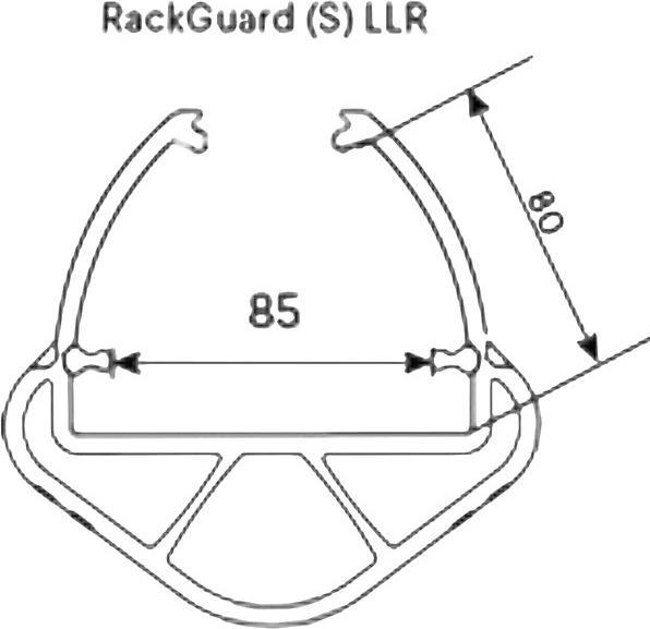 Actual product image A-Safe RackGuard shelving unit collision guard