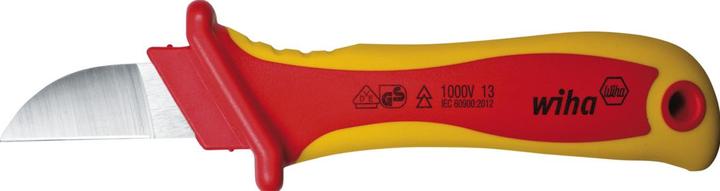 Actual product image Wiha Cable stripping knife straight cutting edge for round cables in blister pack (38798) 200 mm (200 mm)