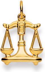 Actual product image Natsumi Schmuck Pendant Zodiac Libra Yellow Gold 18K/750 large (750/18 K Yellow gold)