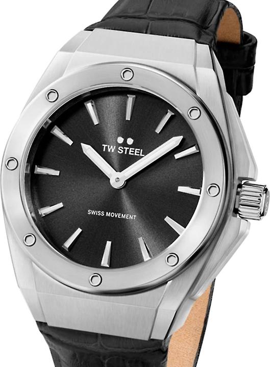 Actual product image TW 1000 Steel CE4033 Horloge CEO Tech Dames 38mm Swiss Movement Zwart Leer (Analogue wristwatch, 38 mm)