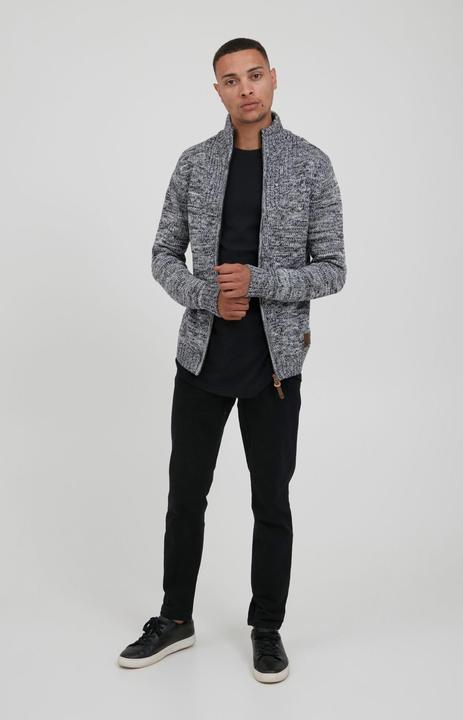 Actual product image Solid Pomeroy Men's Cardigan Chunky Knit Jacket With Funnel Neck Made Of 100% Cotton (L)
