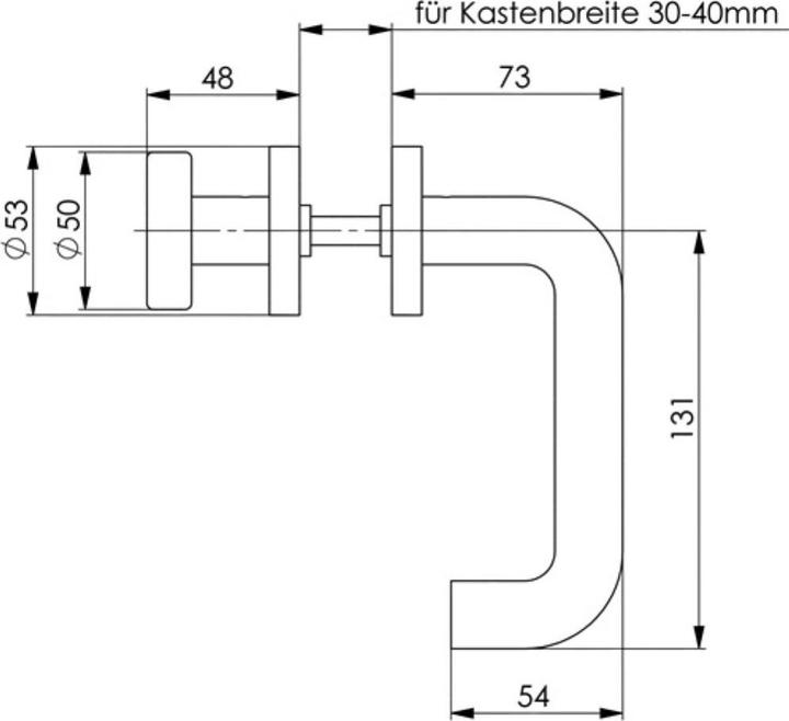 Immagine prodotto Amf Set intercambiabile in acciaio inox D/K senza rosetta senza DIN sinistra/destra (Maniglia della porta)