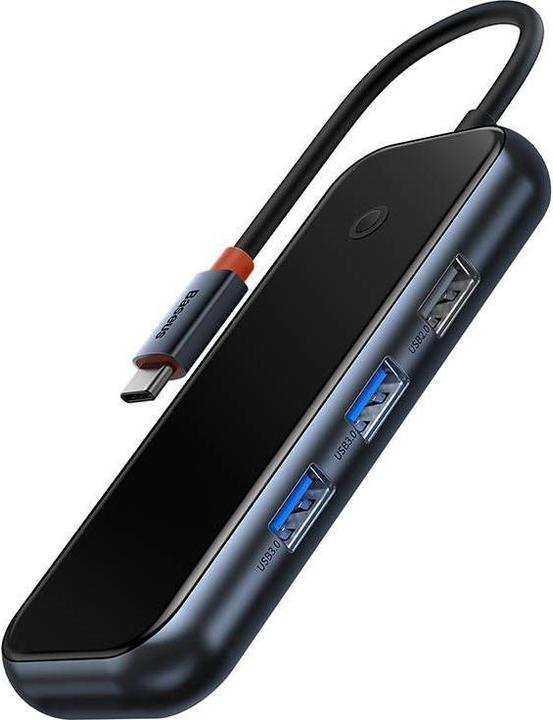 Actual product image Baseus AcmeJoy 5-Port Type-C HUB AdapterType-C to HDMI*1+USB3.0*2+USB2.0*1+Type-C PD&Data *1Dark Gray (USB-C, 5 Ports)