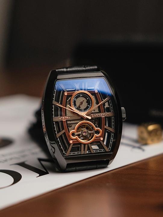 Actual product image Thomas Earnshaw ES-8111-04 Men's watch Holborn Skeleton Automatic 40mm 5ATM (Watch with gemstone)