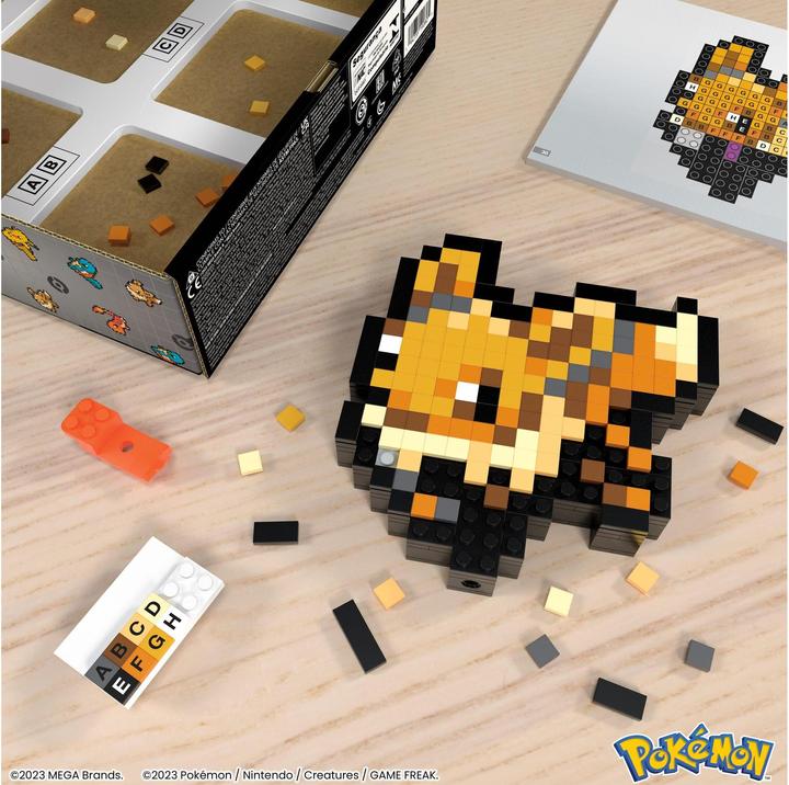 Actual product image MEGA Pokémon Evoli Pixel Art